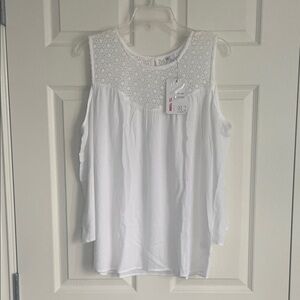 Daniel Rainn White Sleeveless Blouse